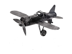 Modelo De Avión Retro 2025 Adecuado, Colgante Decorativo De Metal En Forma De Mini Avión Planeador Biplano De Hierro Forjado Adecuado