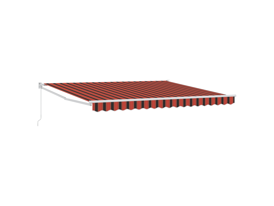 Toldo Retráctil Manual Amarillo Y Naranja Vidaxl