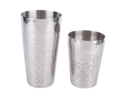 Juego De Coctelera Boston De Acero Inoxidable 304 De 550 Ml + Coctelera De 820 Ml Plateada.