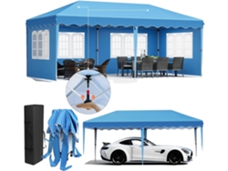 Gazebo, tela impermeable, montaje rápido, azul OEM