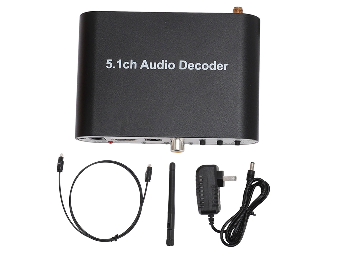 Decoder De Som Digital 5.1 Canais Com Hdmi Arc Bluetooth 5.0 Óptico Spdif Coaxial Usb 100‑240v Plug Us