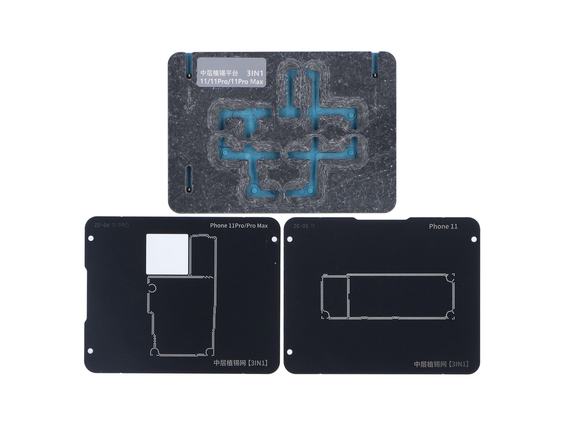 Plataforma De Reballing De Marco Medio 3 En 1 Estación Bga Para Iphone 11 11pro 11pro Max