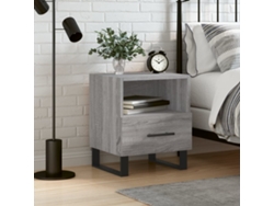 Mesita de Noche 40X35X47,5 Cm Derivados Madera Sonoma Gris
