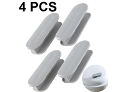 4 Piezas Mango Autoadhesivo Para Armarios Y Cajones Compatible Con Perillas De Cocina Instalación Sin Taladrar Gris