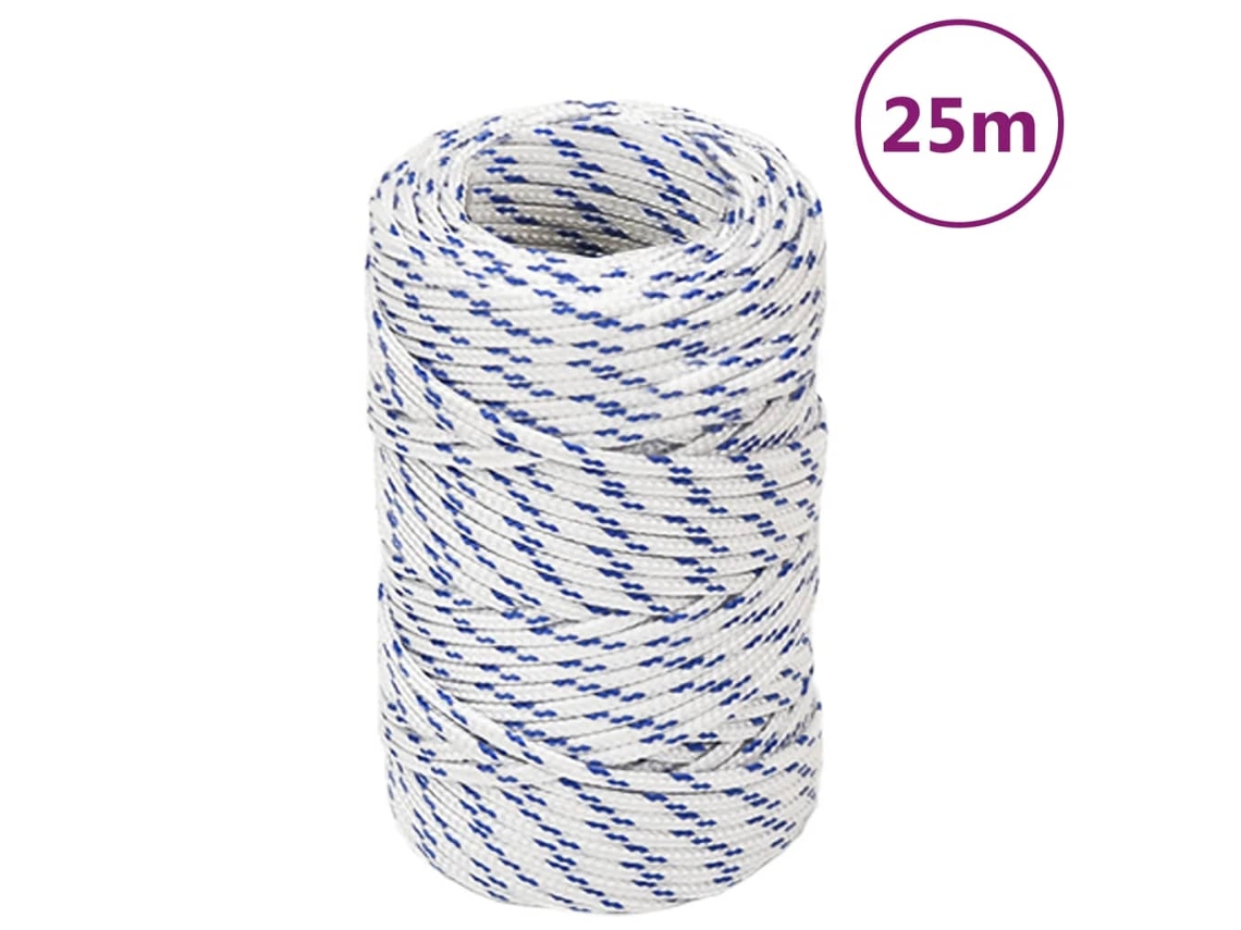 Cuerda De Barco Polipropileno Blanco 2 Mm 25 M