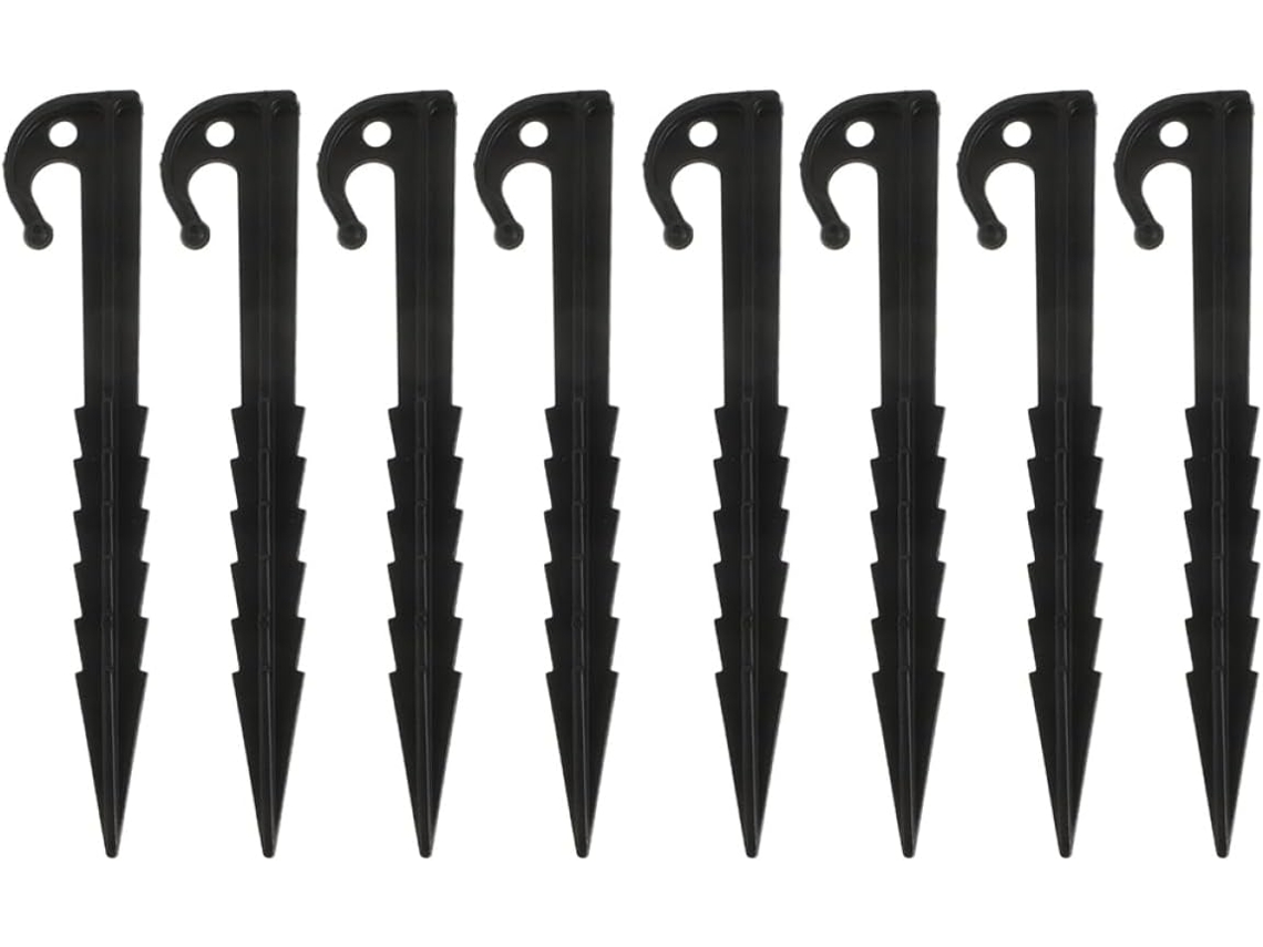 20 estacas de plástico para tienda de campaña