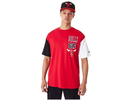 Camiseta de Hombre NEW ERA Corta Chicago Bulls Nba Cut Sew Rojo (M)