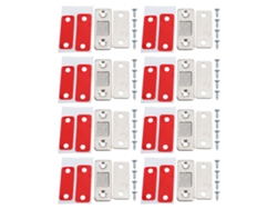Paquete De 8 Cierres Magnéticos Ultrafinos Para Puertas, Adhesivos De Acero Inoxidable, De Instalación Bidireccional,