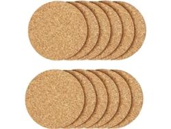 12 Agarraderas De Corcho Blanco Absorbentes, Resistentes Al Calor Y Reutilizables Para Manualidades, Regalo Cálido