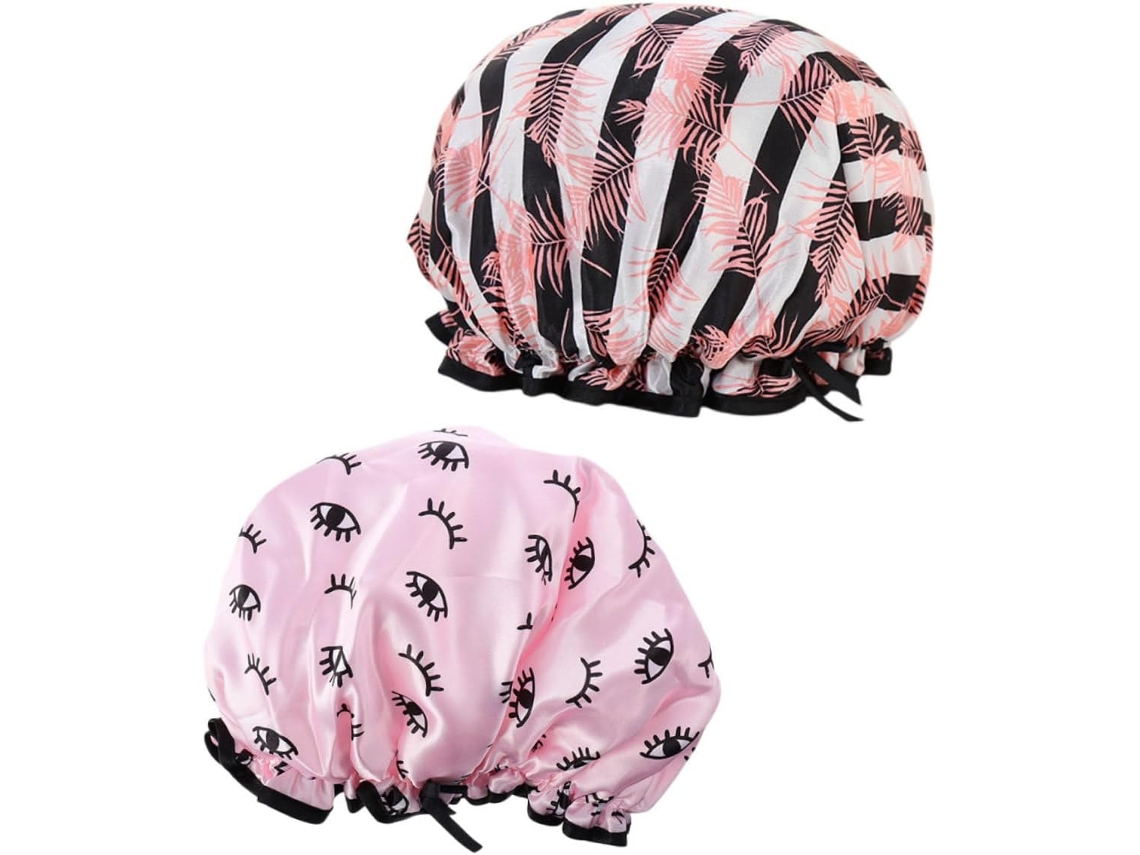 2piezas Gorro De Ducha Y Elástico Cuidado Del Cabello Para Bañarse Y Lavarse El Pelo Casa Gorro De