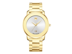 Reloj De Cuarzo Para Hombre (dorado Y Blanco)
