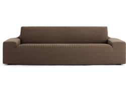 Funda de Sofá 5 Plazas EYSA Premium Jaz Tejido Multielástico (330 x 70 x 120 cm - Poliéster y Algodón - Marrón)