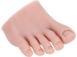 Modelo De Pie De Silicona, Maniquí De Medio Pie Con Dedos Realistas, Para Práctica De Pedicura Y