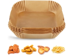 Papel Para Hornear Para Freidora De Aire - 100 Hojas - 20 X 16 X 4,5 Cm - Rectangular - Sin Bpa - Apto Para Freidoras De Aire Xl Y Xxl
