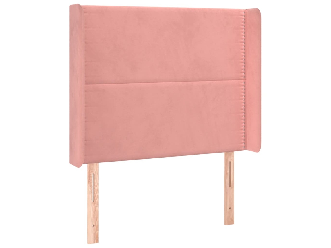 Maison Exclusive - Cabecero Con Orejas De Terciopelo Rosa 93x16x118/128 Cm