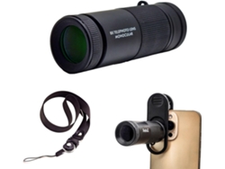 Telescopio Monocular 8x Para Iphone, Android Y La Mayoría De Los Teléfonos Inteligentes, Con Teleobjetivo Con Zoom Óptico 8x (negro)