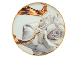 Reloj De Pared Rosa De Cristal Cm Ø 80x5 Unico / Multicolor