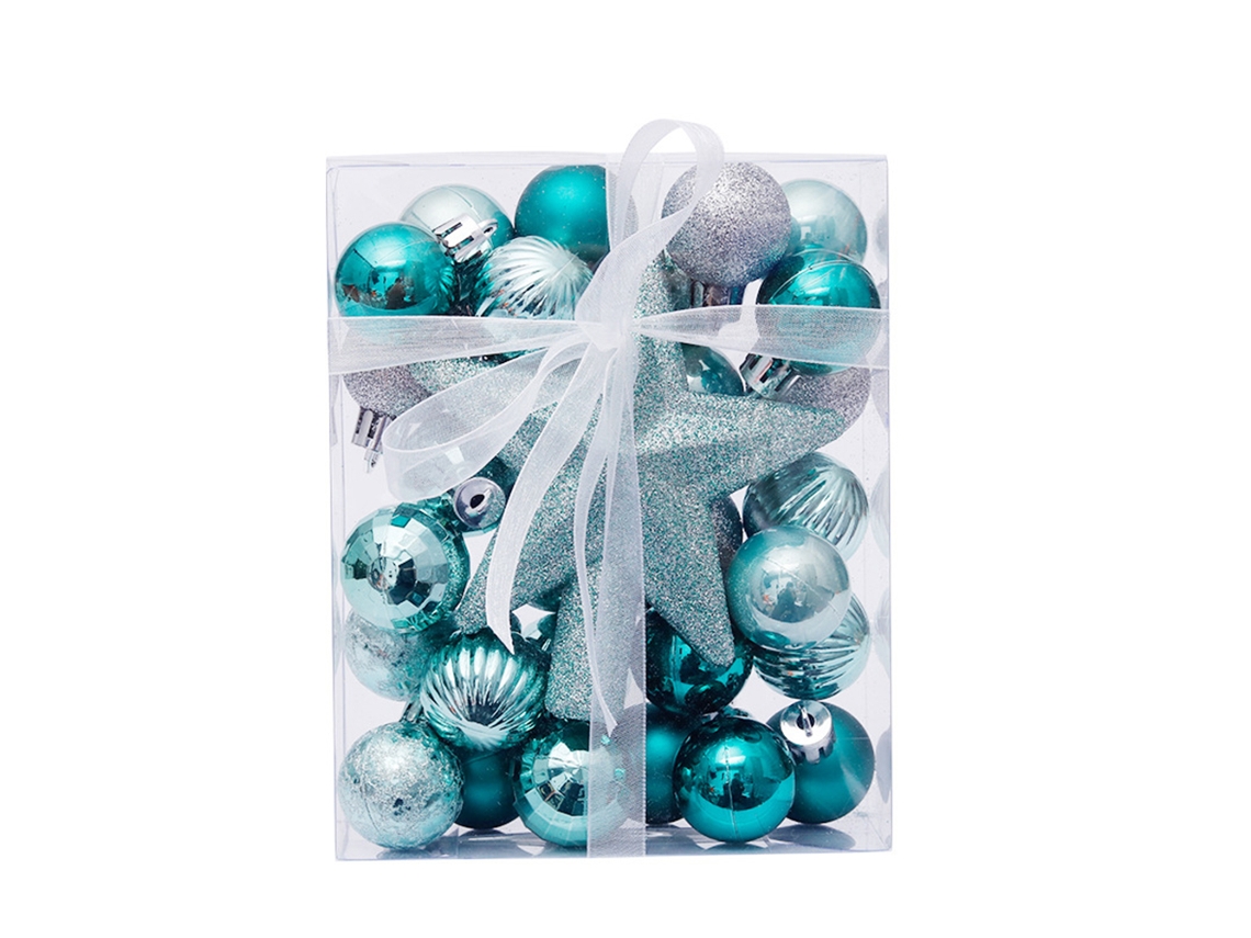 30 bolas de Navidad, decoración de bolas de árbol de Navidad inastillables para decoración de fiesta de Navidad, verde menta RNEMITERY