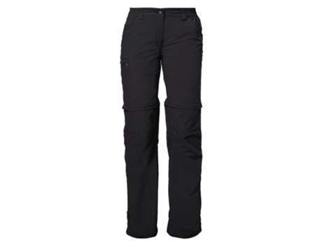 Pantalones para Mujer VAUDE Farley Zip Off Iv Regular Negro para Montaña (36)