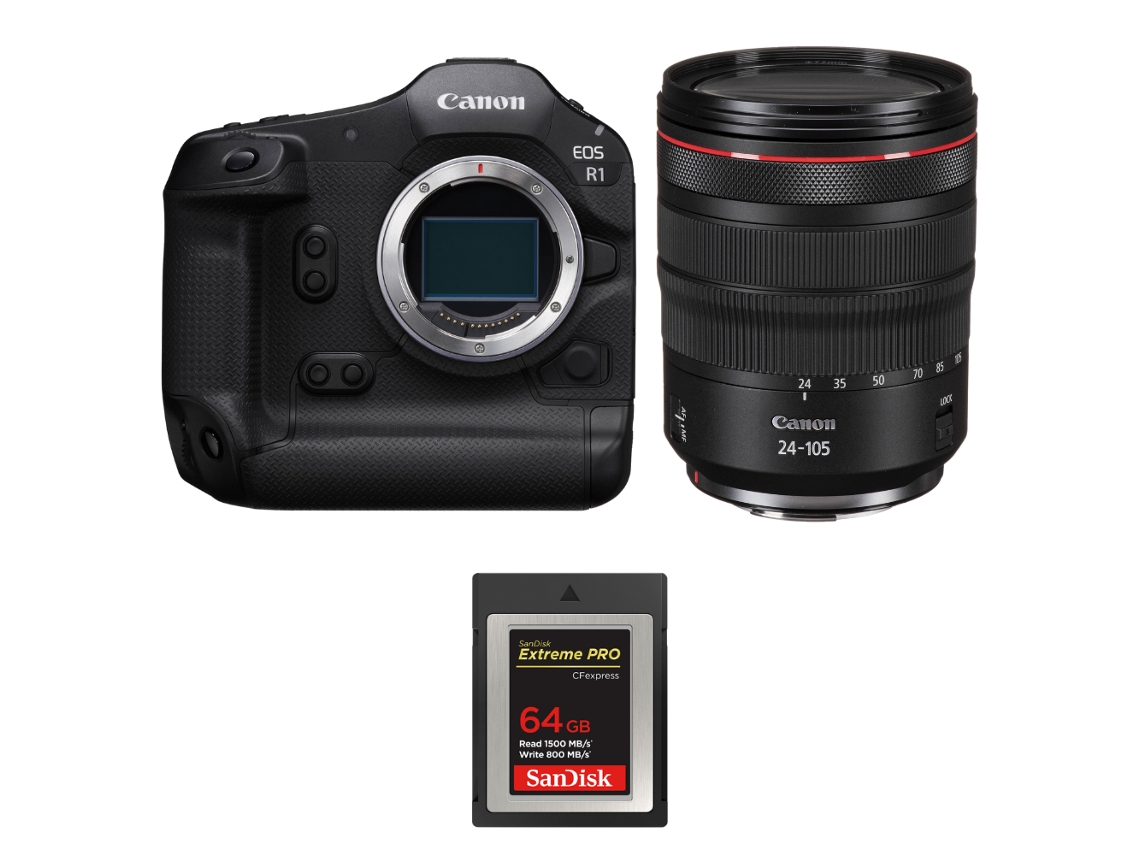 Canon Eos R1 + Rf 24-105mm F/4 L Is Usm + 1 Sandisk 64gb Extreme Pro Cfexpress Type B + Ebook “20 Consejos Para Fotos Que Impactan”