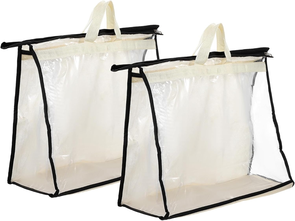 Embalaje Protector Transparente A Prueba De Polvo Para Bolsas De Transporte, Fabricado En Pvc Duradero, Paquete De 2