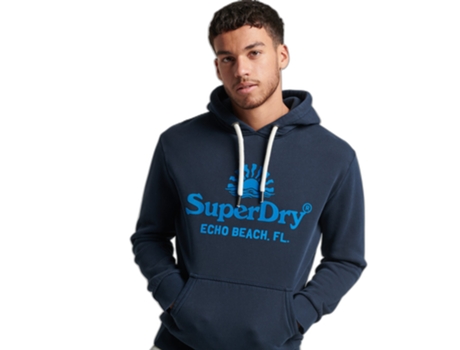 Sudadera con Capucha Vintage SUPERDRY Vem Azul (M)