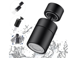 Aerador De Grifo Giratorio 360°, 2 Modos Ajustables, Filtro De Burbujas Para Cocina Y Baño, Hilo Interno 22mm, Negro
