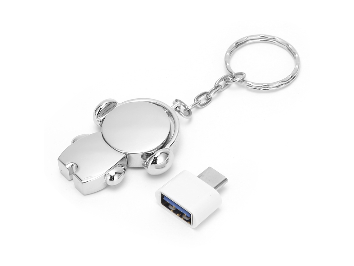 Memoria Usb 2.0 128gb Pendrive Metal Cartoons Para Coche Y Ordenador Accesorios Regalo Plata Luna