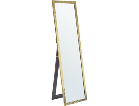 Espejo de pie BELIANI Brecey de Material sintético Dorado 40x3x140