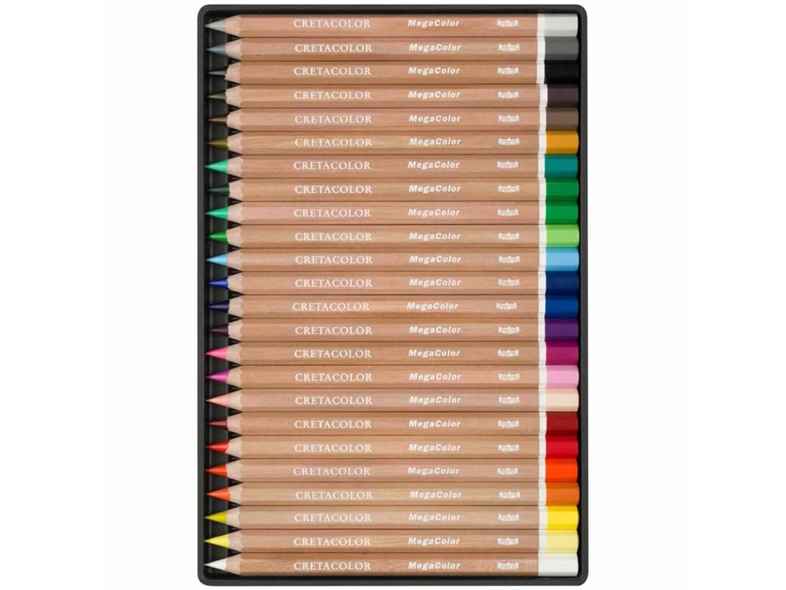 24 lápices de colores Megacolor Ø 6,4 mm