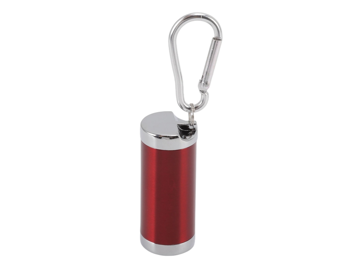 Cenicero Portátil De Acero Inoxidable, Diseño De Hebilla, Ignífugo, Mini Cenicero Llavero Rojo Para Coche Y Oficina