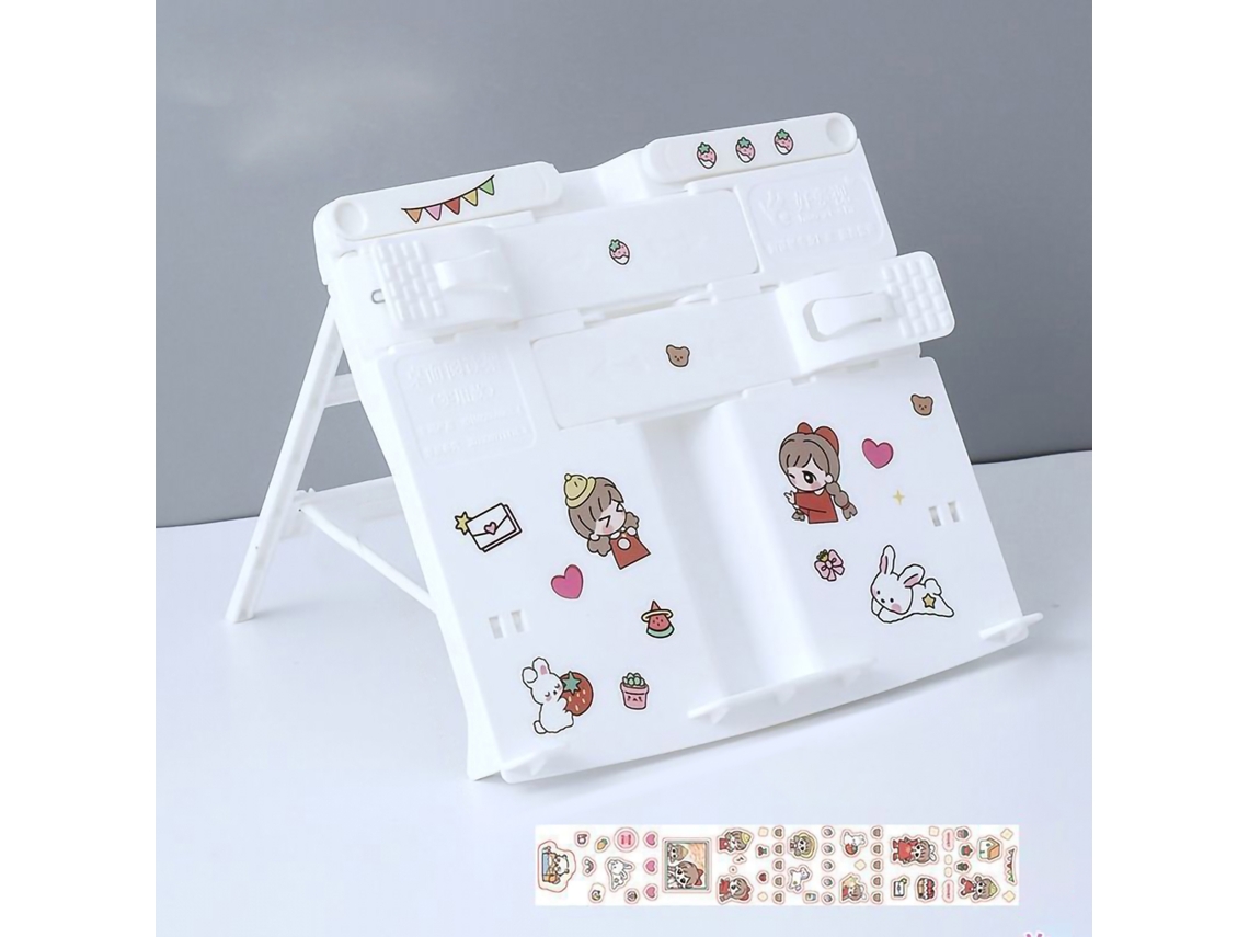Portavasos Ajustable Para Libros Con Clip De Páginas, Soporte De Lectura Para Textos, Teléfonos Y Tablets Estilo Básico