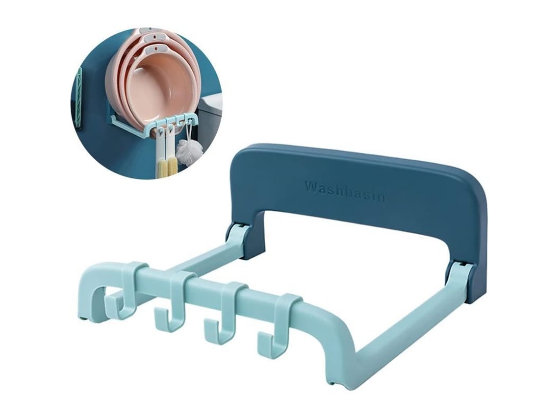 2026-linjou Soportes De Lavabo Plegable Sin Taladrar Con Gancho, Adhesivo Resistente 5kg, Abs Ecológico, Para Cocina Y Baño