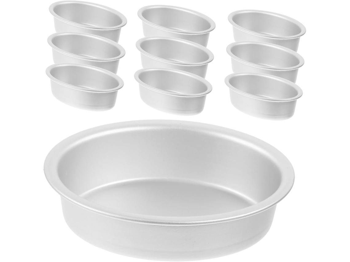 Juego De 10 Moldes Ovalados De Metal Antiadherentes Para Tartaletas De Huevo Y Pan.
