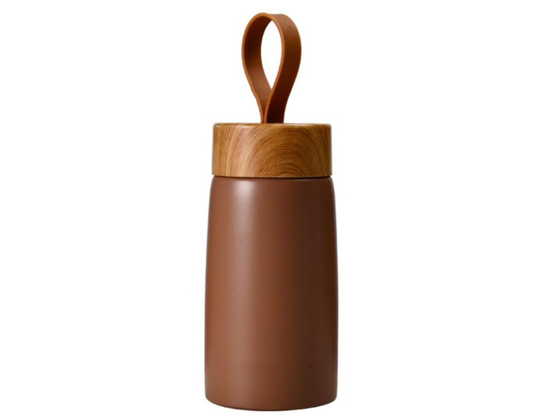(marrón) Taza De Café Con Aislamiento De Acero Inoxidable 304, Botella De Agua Con Aislamiento Al Vacío