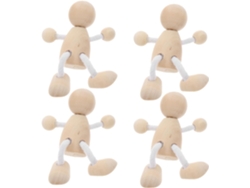 Juegos De Juguetes De Madera Para Niñas, Número De Personas, Mini Persona, Detallado