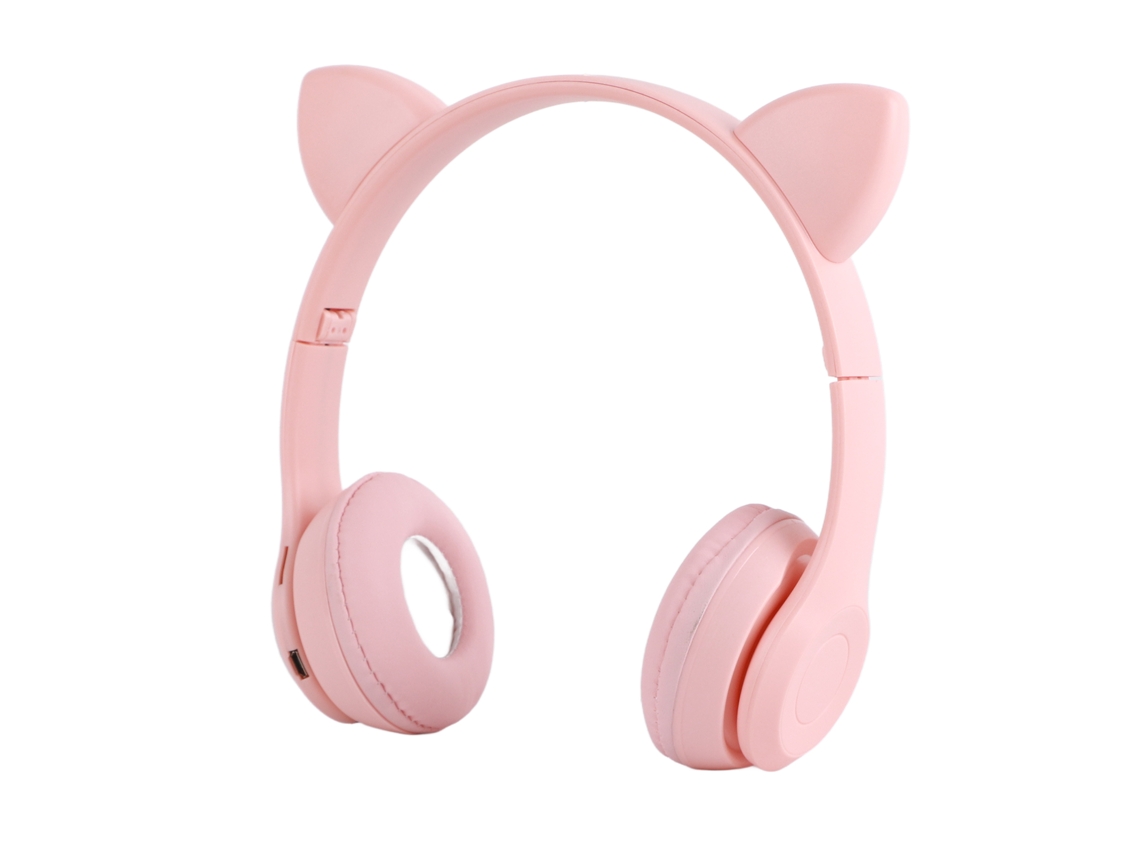 Auriculares Bluetooth (orejas De Gato Animado, Brillantes) Nuevo Y Lindo Transnacional P47m Estéreo Supraaural Exclusivo Para El Sudeste Asiático