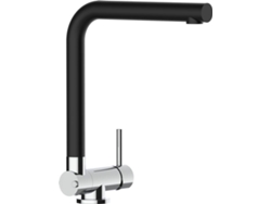 Grifo de Cocina VIZIO Plegable Hasta 45 Mm Tubo Giratoria 360° Cromado Negro (Latón)