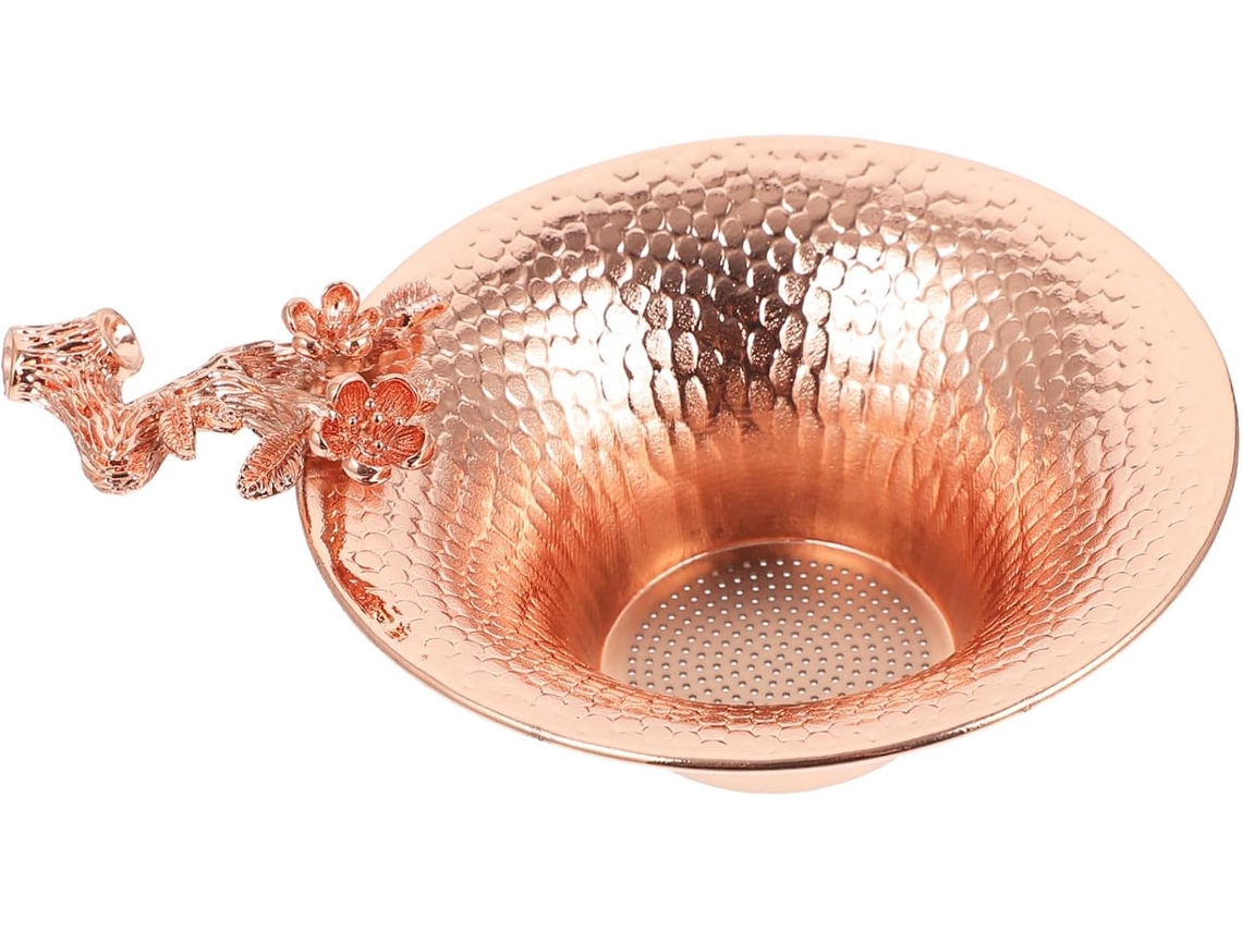 Infusor De Té Resistente A Altas Temperaturas Con Elegante Filtro De Té Con Diseño De Flores De Kung Fu.