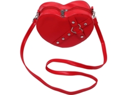 Bolso Bandolera Ciieeo Para Mujer Con Diseño De Corazón Rojo, Ligero Y Cómodo, De Piel Sintética Pu.