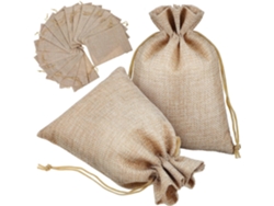 Sacos De Juta Com Cordão, 50 Unidades, Tamanho Médio, Para Artesanato E Lembrancinhas De Casamento Ecológicas