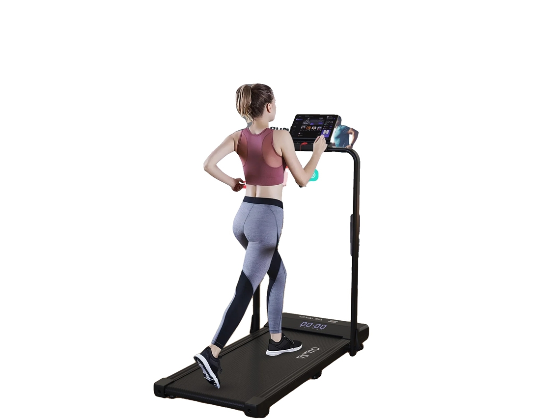 Cinta de correr, diseño plegable, conectividad Bluetooth, con pasamanos originales.