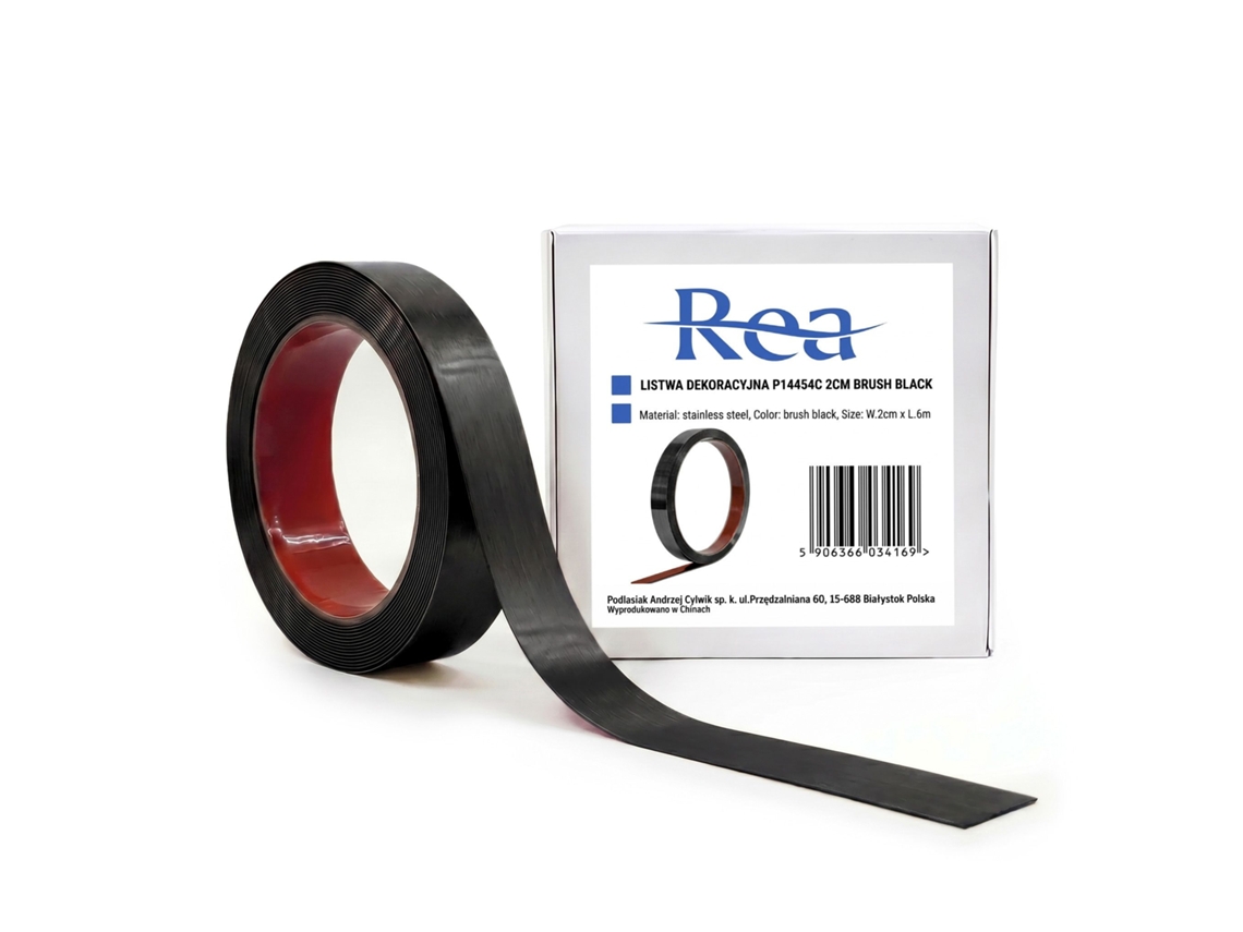 Moldura Decorativa Autoadhesiva Rea P14454c Brush Black