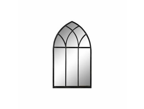 Espejo de pared DKD Home Decor Negro Metal Ventanas (36 x 2 x 65 cm)