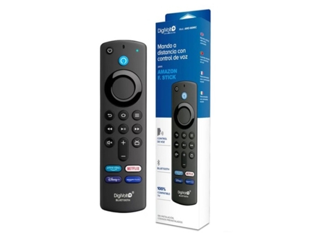 Control remoto con control de voz para televisión AMAZON FIRE STICK, DIGIVOLT AMZ-66MIC NEGRO
