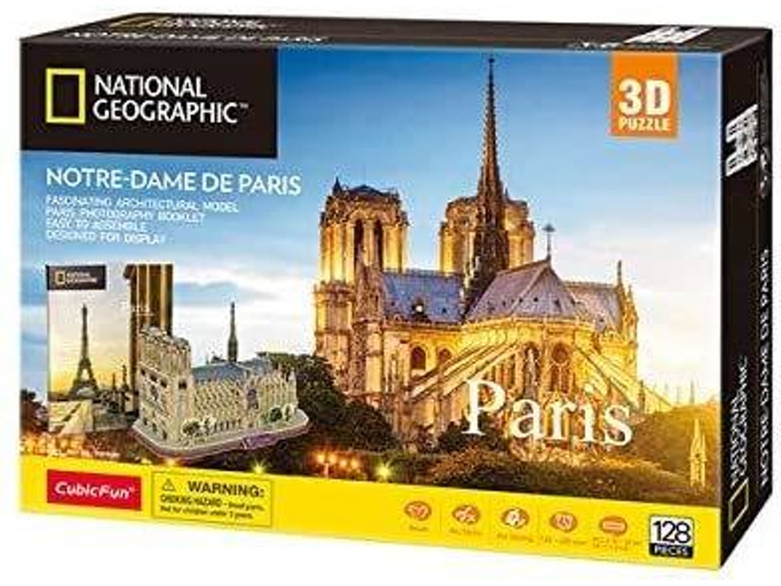 Puzzle 3D Notre Dame (Edad Minima: 8 años - 128 piezas)