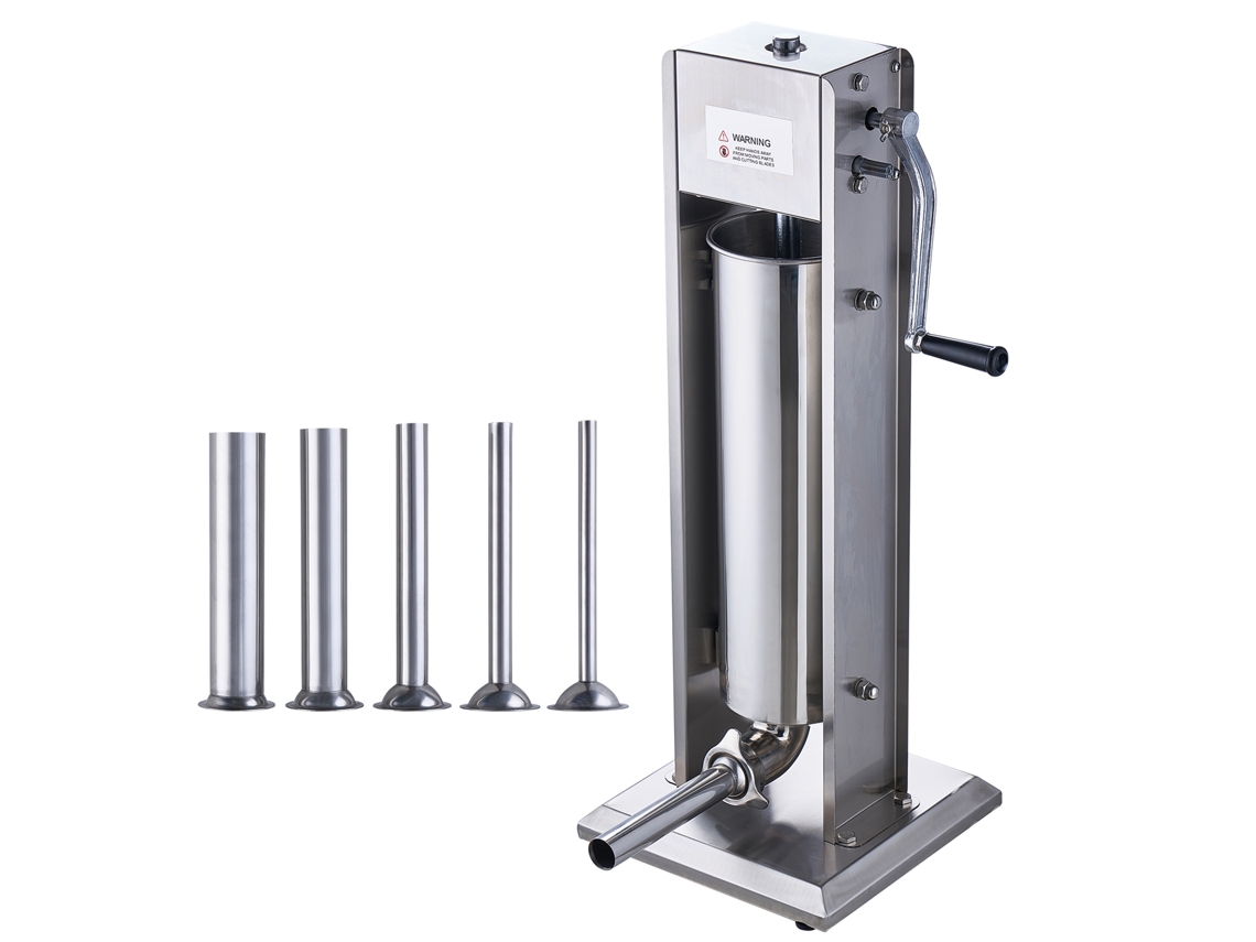 Recheio De Salsicha Vertical Em Aço Inoxidável 7 L Manual 5 Tubos Succebuy