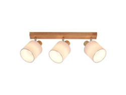 3 Focos de Techo Pasillo de Pared Giratorios de Madera Modernos 350 E14 Bombilla Máx.25W para Salón Dormitorio Sin Bombilla NETTLIFE