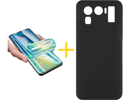 Carcasa + Protector de Pantalla para Xiaomi MI 11 Ultra ACCETEL Negro