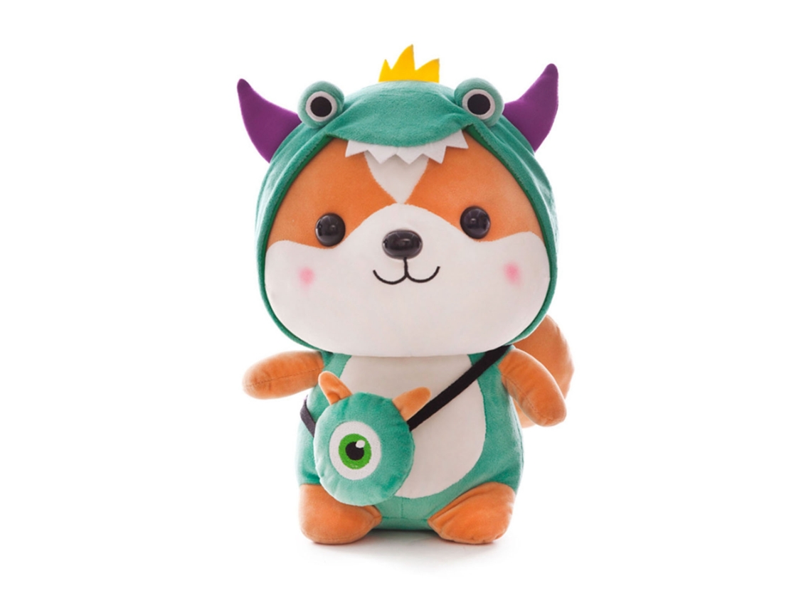 Lindo Y Suave Peluche Animado De Ardilla, Juguete De Peluche, Decoración Verde, 25 Cm